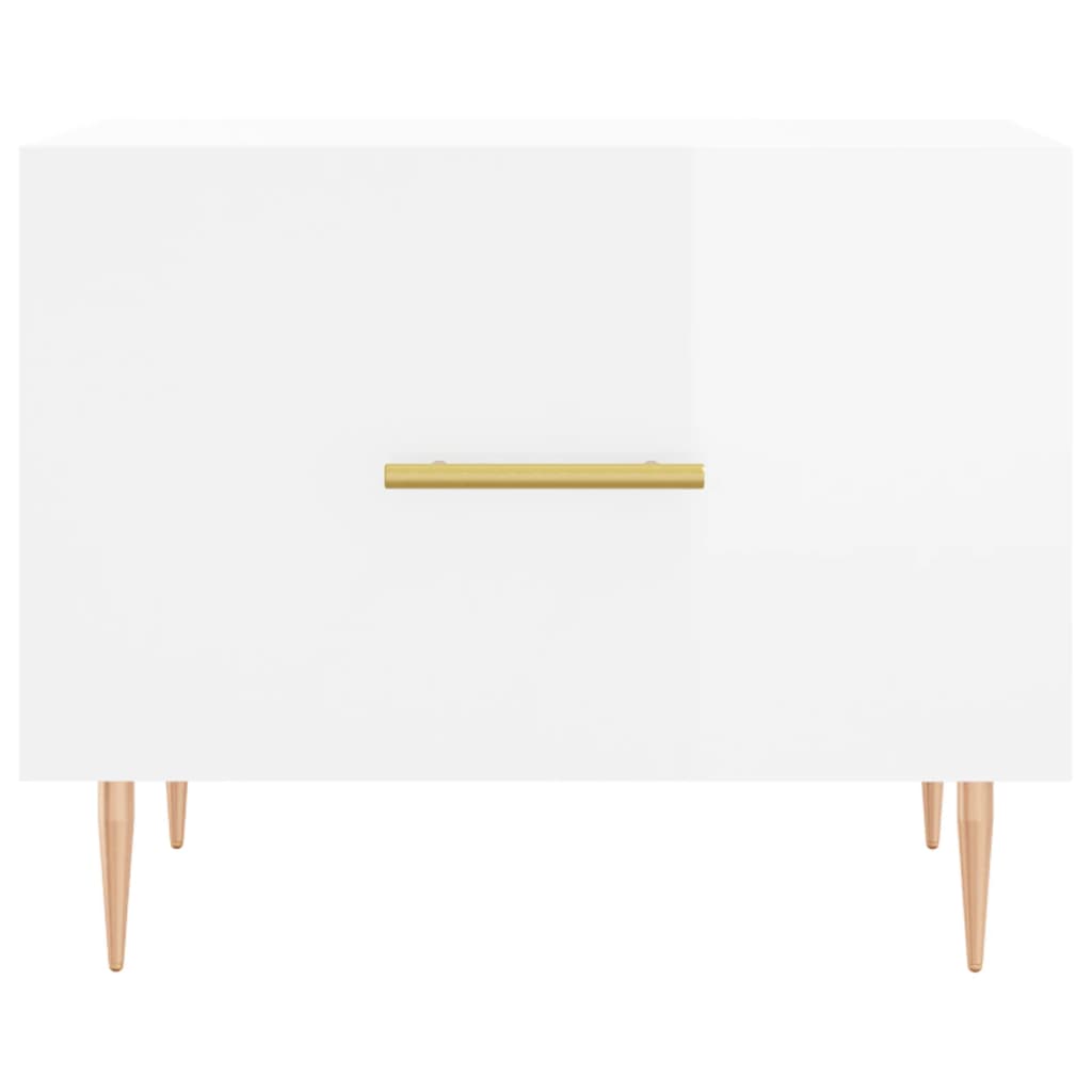 Couchtische 2 Stk. Hochglanz-Weiß 50x50x40 cm Holzwerkstoff - Pazzar.ch