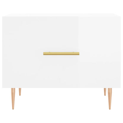 Couchtische 2 Stk. Hochglanz-Weiß 50x50x40 cm Holzwerkstoff - Pazzar.ch
