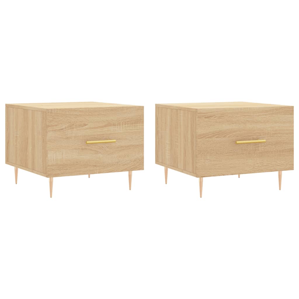 Couchtische 2 Stk. Sonoma-Eiche 50x50x40 cm Holzwerkstoff - Pazzar.ch