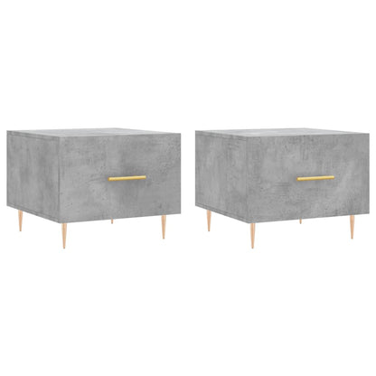 Couchtische 2 Stk. Betongrau 50x50x40 cm Holzwerkstoff - Pazzar.ch