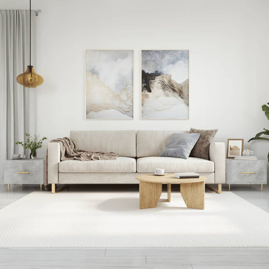 Couchtische 2 Stk. Betongrau 50x50x40 cm Holzwerkstoff - Pazzar.ch