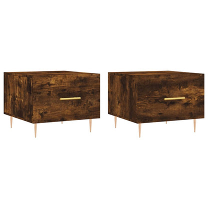 Couchtische 2 Stk. Räuchereiche 50x50x40 cm Holzwerkstoff - Pazzar.ch