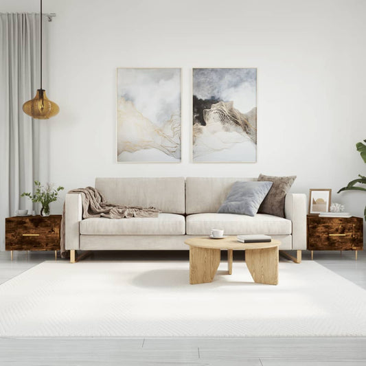 Couchtische 2 Stk. Räuchereiche 50x50x40 cm Holzwerkstoff - Pazzar.ch