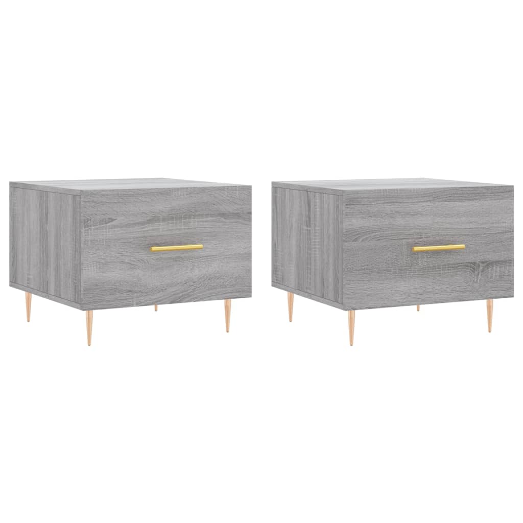 Couchtische 2 Stk. Grau Sonoma 50x50x40 cm Holzwerkstoff - Pazzar.ch