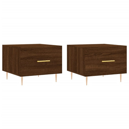 Couchtische 2 Stk. Braun Eichen-Optik 50x50x40 cm Holzwerkstoff - Pazzar.ch