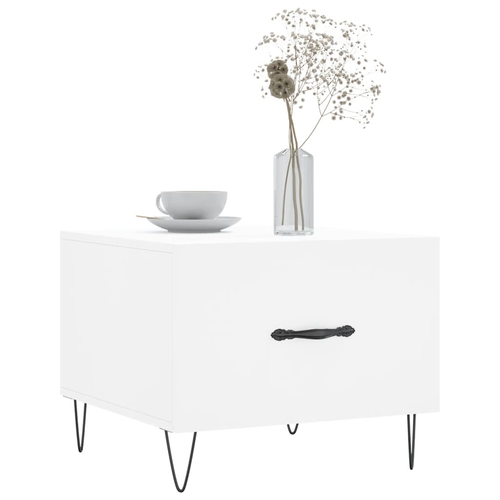 Couchtische 2 Stk. Weiß 50x50x40 cm Holzwerkstoff - Pazzar.ch