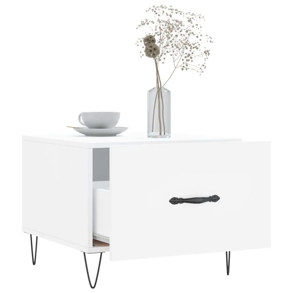 Couchtische 2 Stk. Weiß 50x50x40 cm Holzwerkstoff - Pazzar.ch