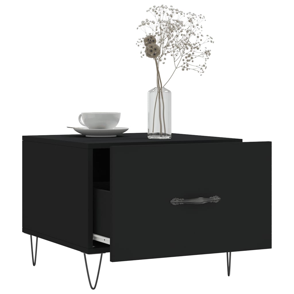 Couchtisch Schwarz 50x50x40 cm Holzwerkstoff - Pazzar.ch