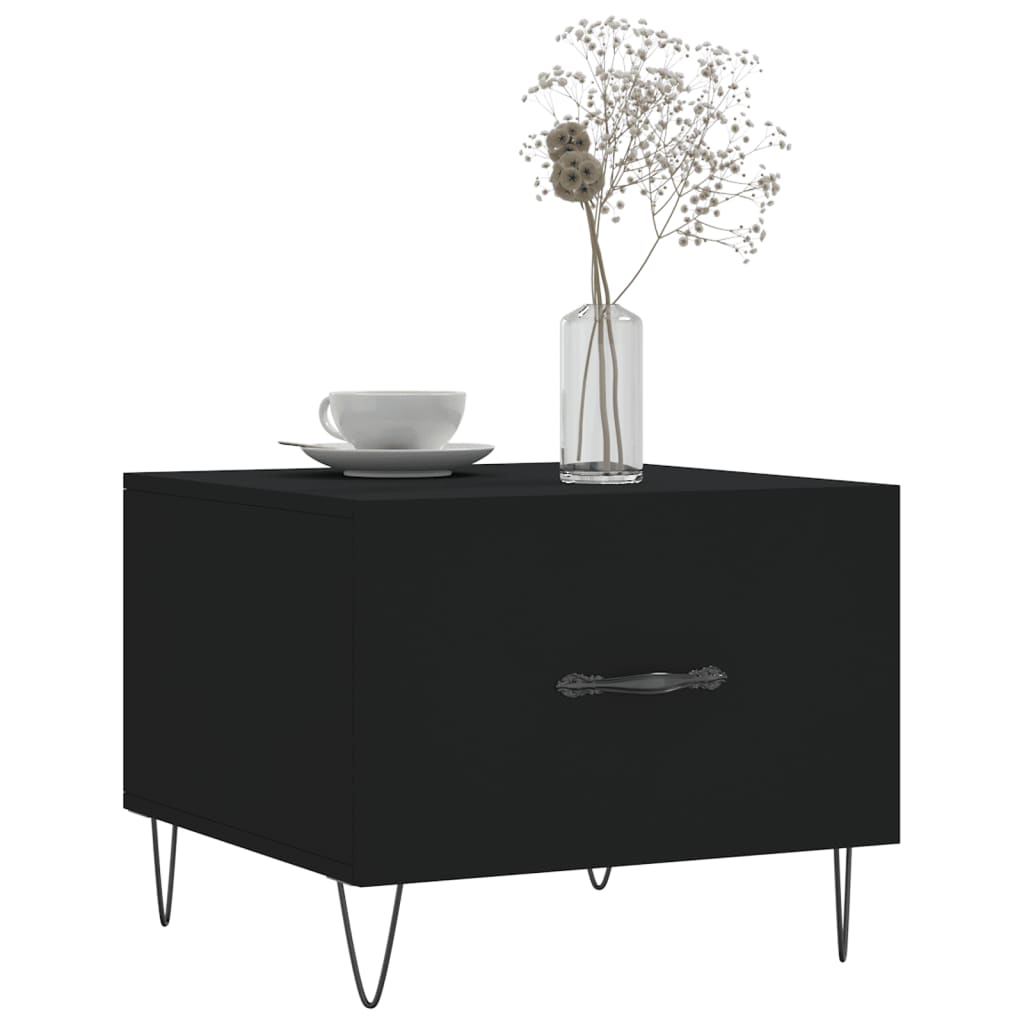Couchtische 2 Stk. Schwarz 50x50x40 cm Holzwerkstoff - Pazzar.ch
