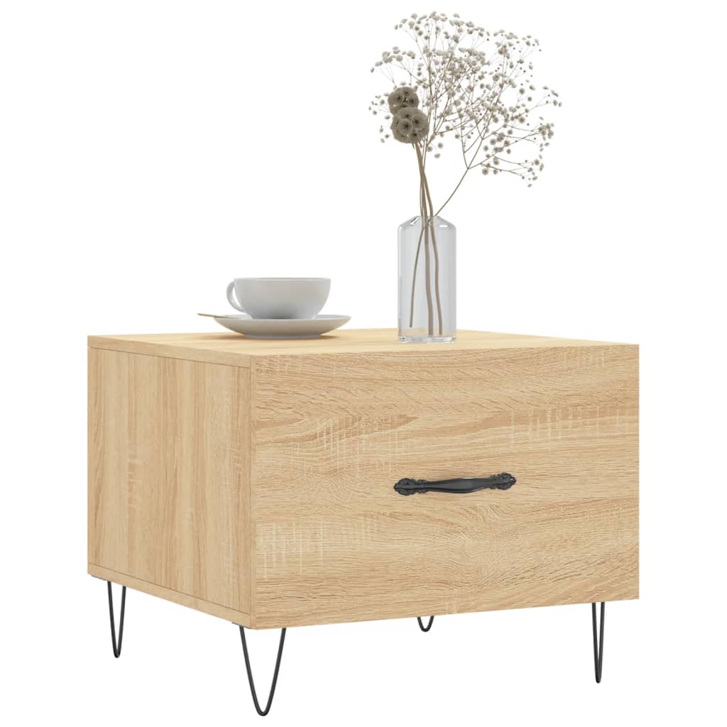 Couchtisch Sonoma-Eiche 50x50x40 cm Holzwerkstoff - Pazzar.ch