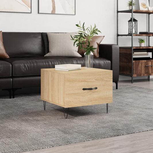 Couchtisch Sonoma-Eiche 50x50x40 cm Holzwerkstoff - Pazzar.ch
