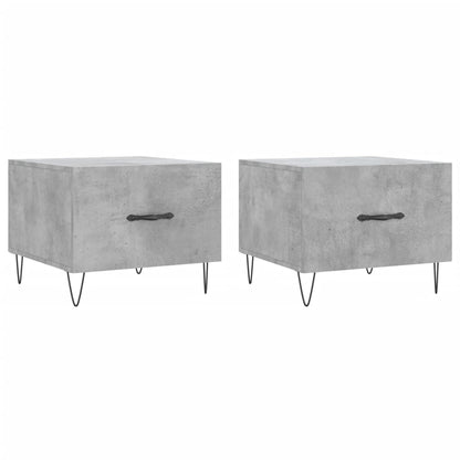 Couchtische 2 Stk. Betongrau 50x50x40 cm Holzwerkstoff - Pazzar.ch