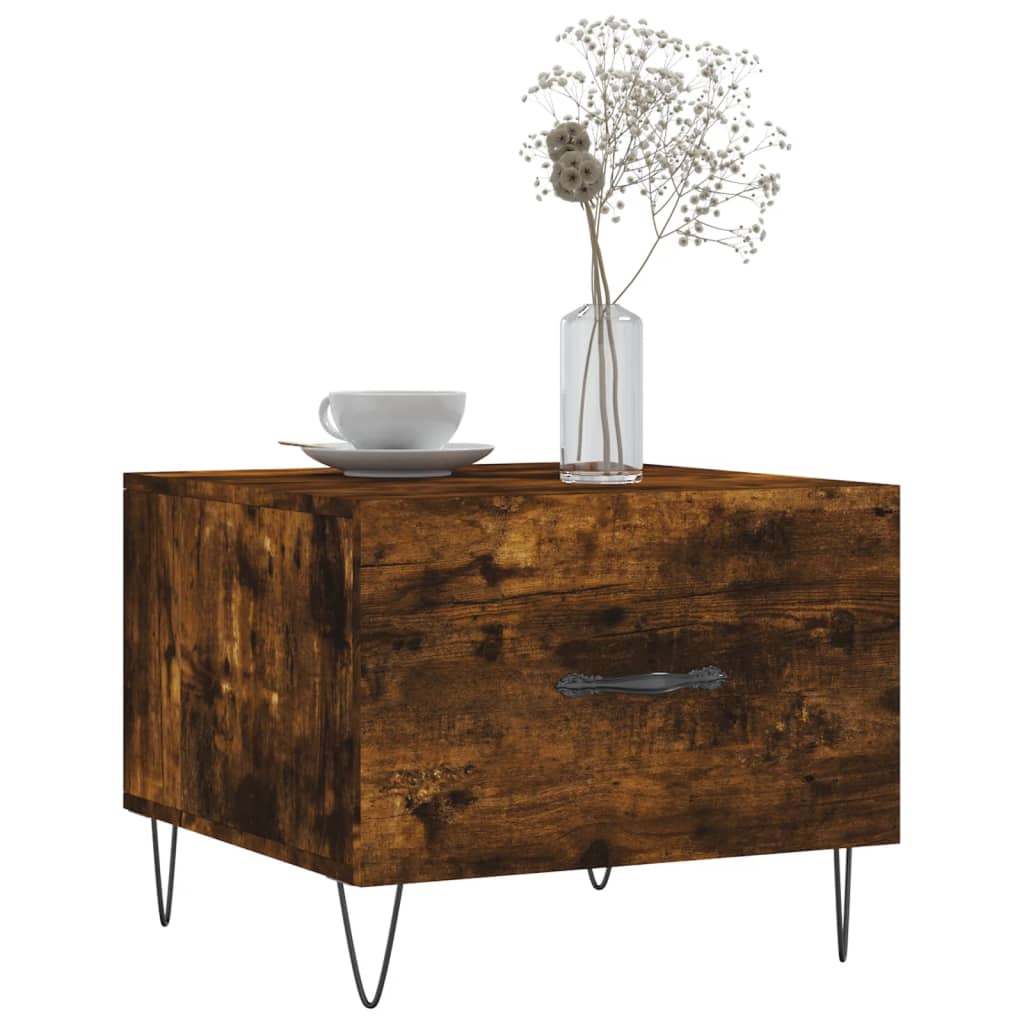 Couchtische 2 Stk. Räuchereiche 50x50x40 cm Holzwerkstoff - Pazzar.ch