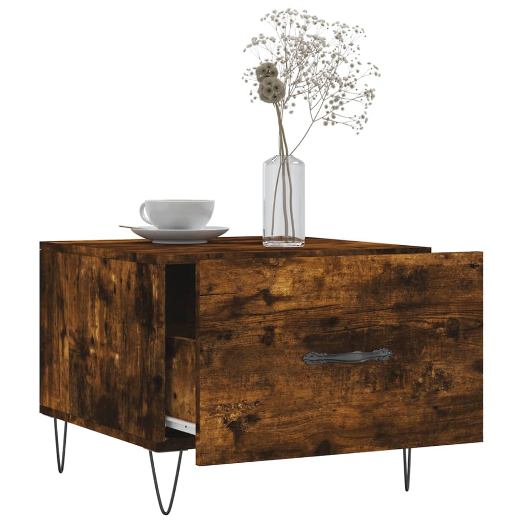 Couchtische 2 Stk. Räuchereiche 50x50x40 cm Holzwerkstoff - Pazzar.ch