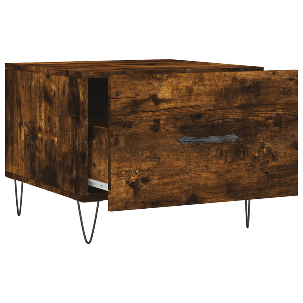 Couchtische 2 Stk. Räuchereiche 50x50x40 cm Holzwerkstoff - Pazzar.ch