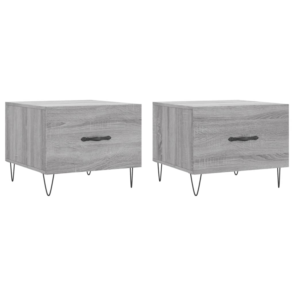 Couchtische 2 Stk. Grau Sonoma 50x50x40 cm Holzwerkstoff - Pazzar.ch