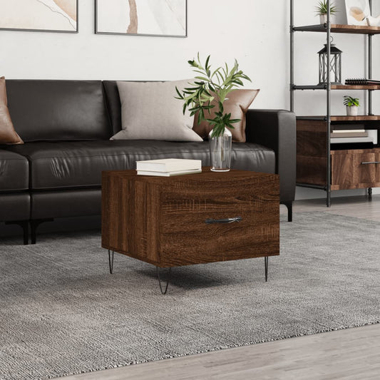 Couchtisch Braun Eichen-Optik 50x50x40 cm Holzwerkstoff - Pazzar.ch