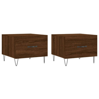 Couchtische 2 Stk. Braun Eichen-Optik 50x50x40 cm Holzwerkstoff - Pazzar.ch