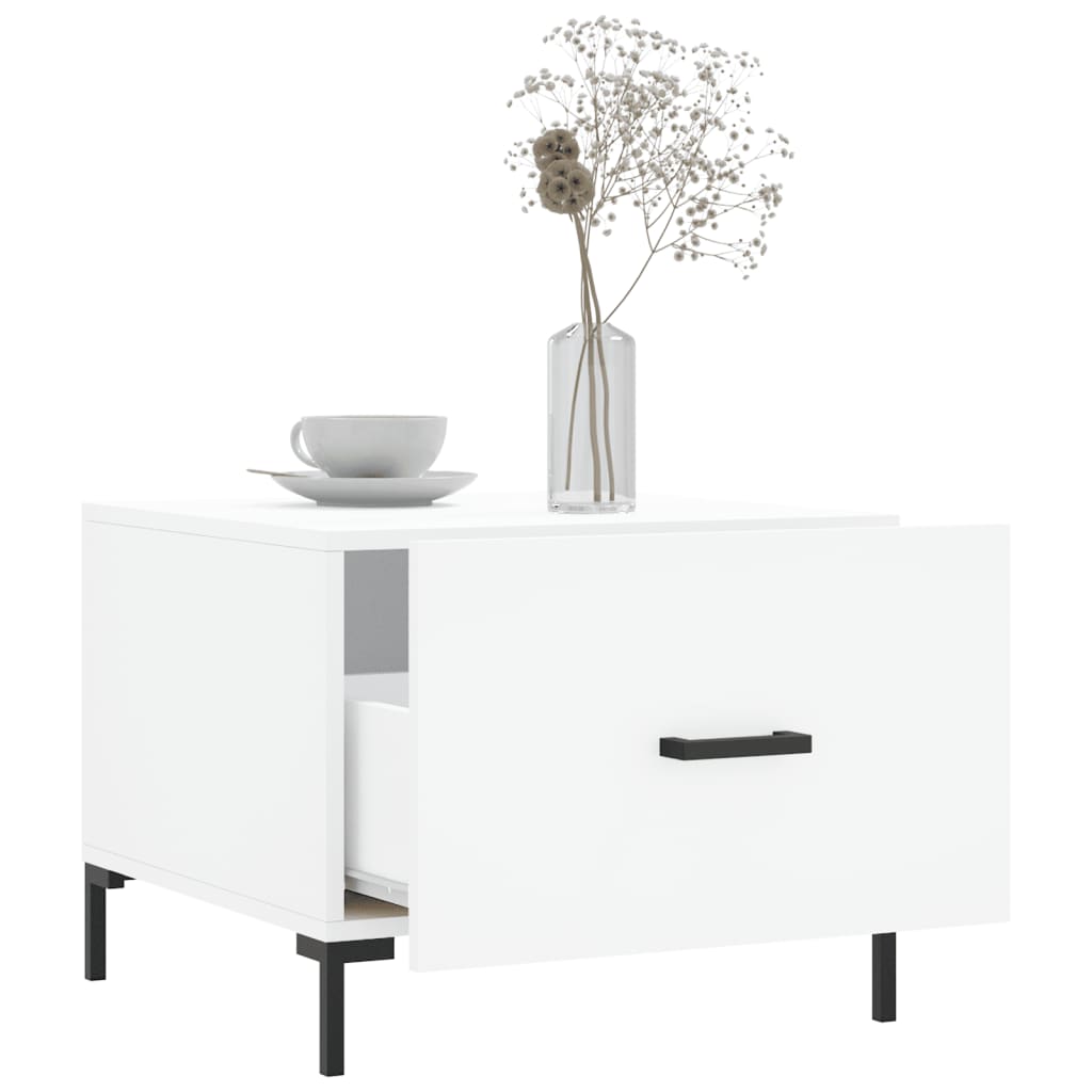 Couchtische 2 Stk. Weiß 50x50x40 cm Holzwerkstoff - Pazzar.ch
