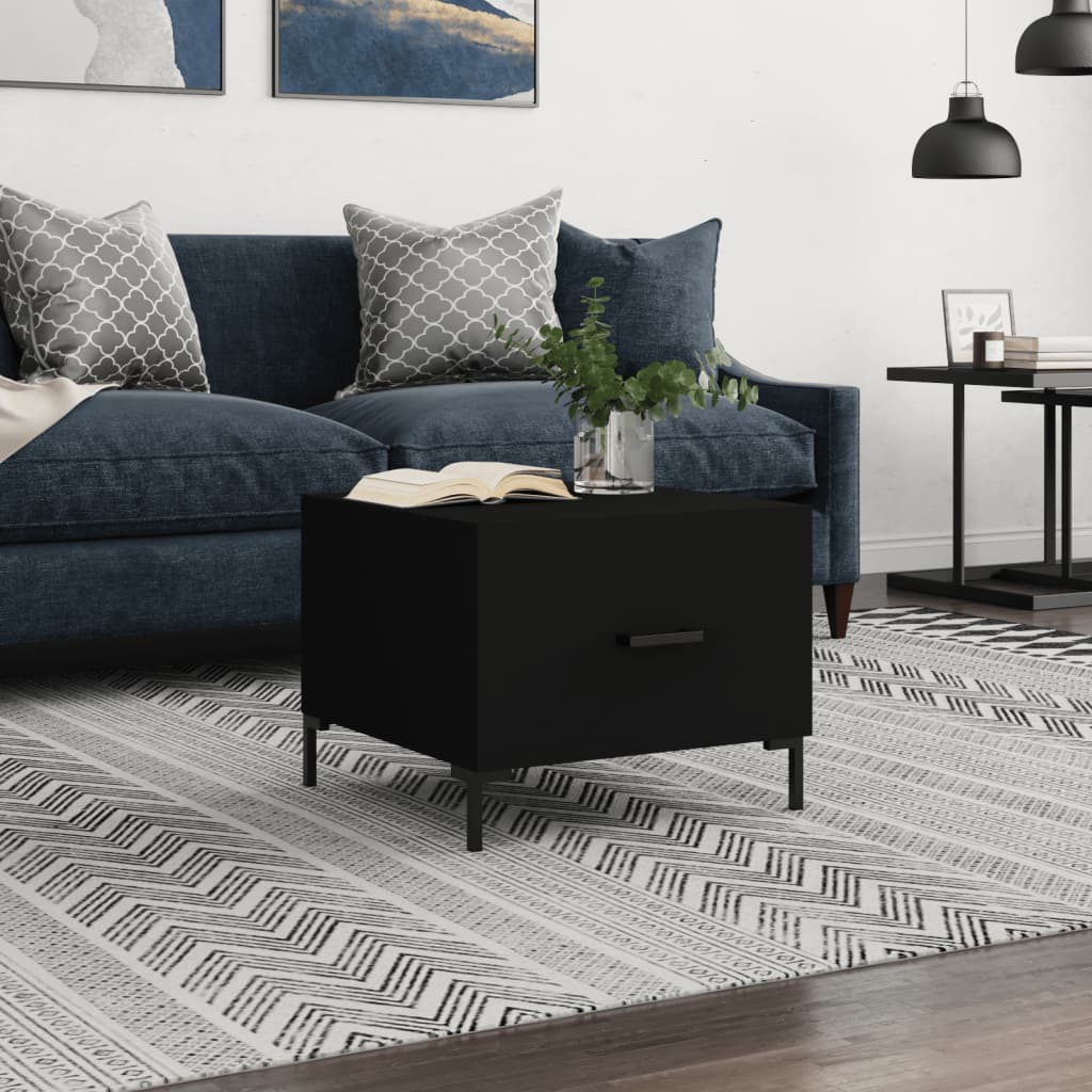Couchtisch Schwarz 50x50x40 cm Holzwerkstoff - Pazzar.ch