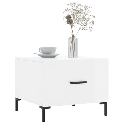 Couchtisch Hochglanz-Weiß 50x50x40 cm Holzwerkstoff - Pazzar.ch