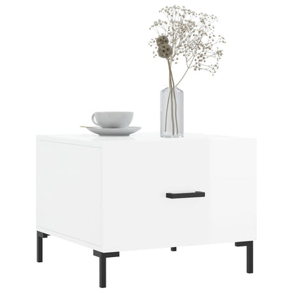 Couchtische 2 Stk. Hochglanz-Weiß 50x50x40 cm Holzwerkstoff - Pazzar.ch