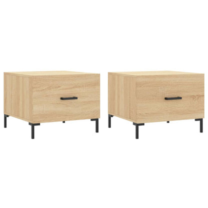 Couchtische 2 Stk. Sonoma-Eiche 50x50x40 cm Holzwerkstoff - Pazzar.ch