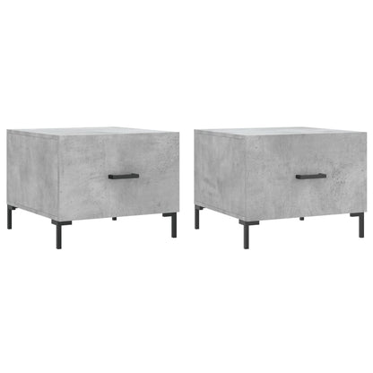 Couchtische 2 Stk. Betongrau 50x50x40 cm Holzwerkstoff - Pazzar.ch