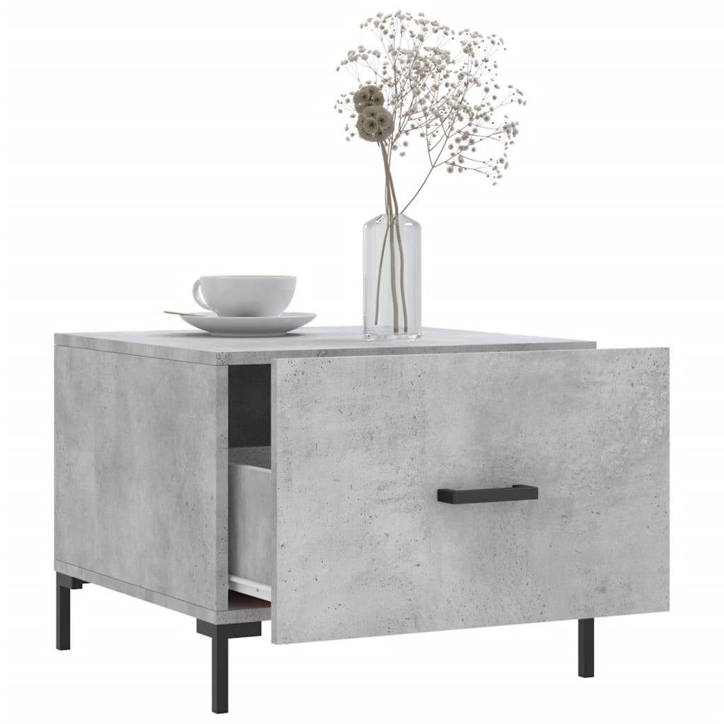 Couchtische 2 Stk. Betongrau 50x50x40 cm Holzwerkstoff - Pazzar.ch