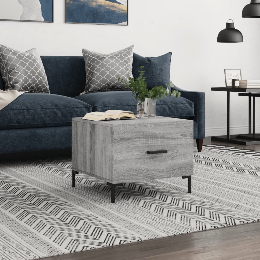 Couchtisch Grau Sonoma 50x50x40 cm Holzwerkstoff - Pazzar.ch