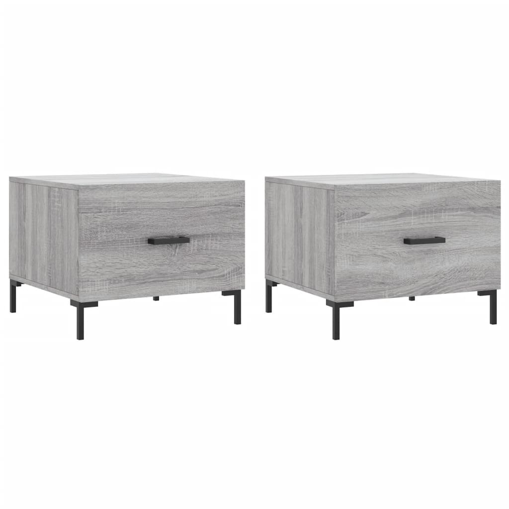Couchtische 2 Stk. Grau Sonoma 50x50x40 cm Holzwerkstoff - Pazzar.ch