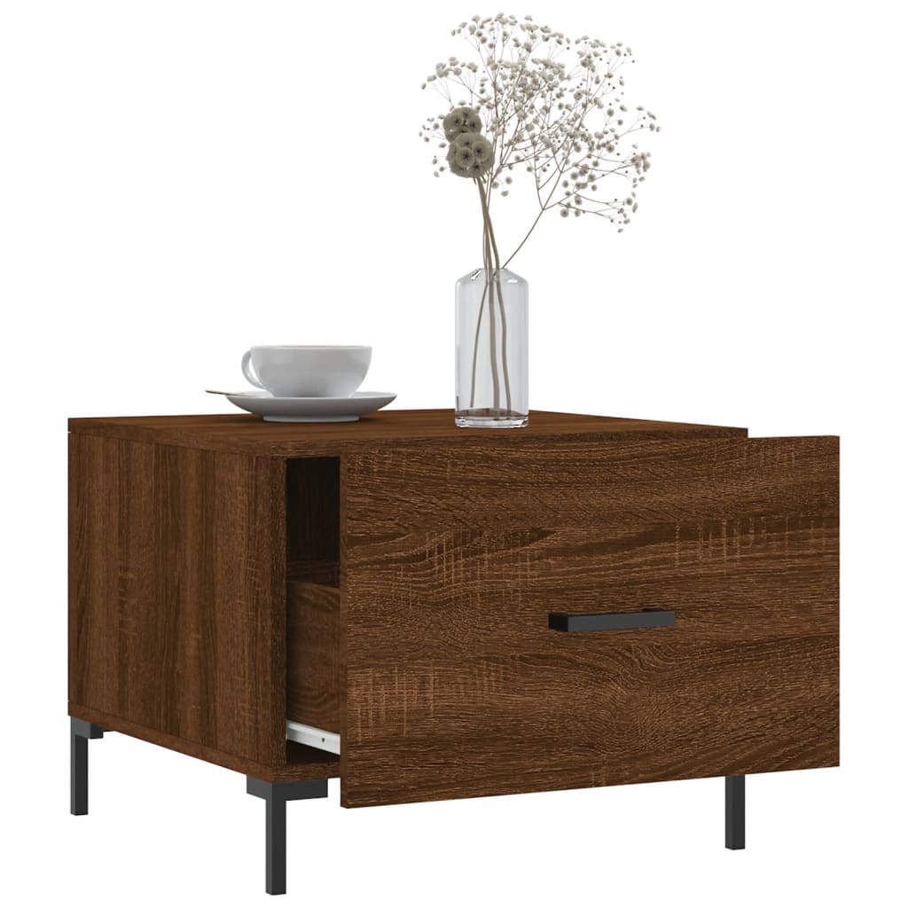 Couchtisch Braun Eichen-Optik 50x50x40 cm Holzwerkstoff - Pazzar.ch