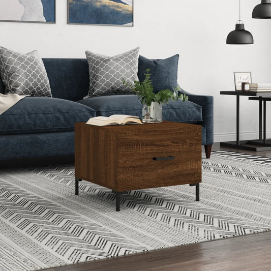 Couchtisch Braun Eichen-Optik 50x50x40 cm Holzwerkstoff - Pazzar.ch