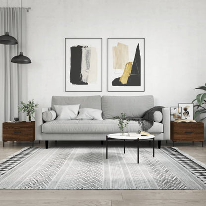 Couchtische 2 Stk. Braun Eichen-Optik 50x50x40 cm Holzwerkstoff - Pazzar.ch