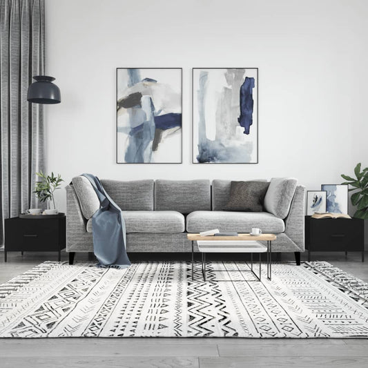 Couchtische 2 Stk. Schwarz 50x50x40 cm Holzwerkstoff - Pazzar.ch