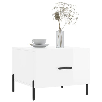 Couchtische 2 Stk. Hochglanz-Weiß 50x50x40 cm Holzwerkstoff - Pazzar.ch