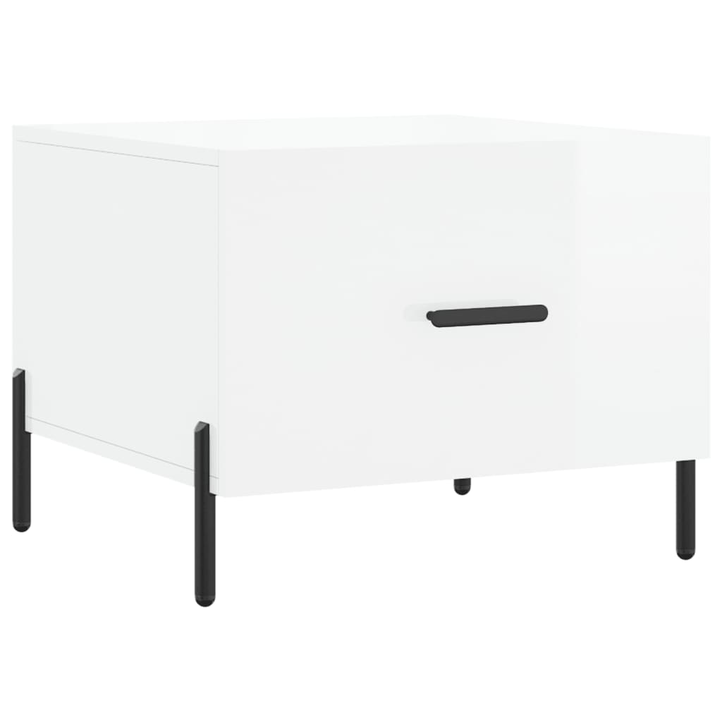 Couchtische 2 Stk. Hochglanz-Weiß 50x50x40 cm Holzwerkstoff - Pazzar.ch