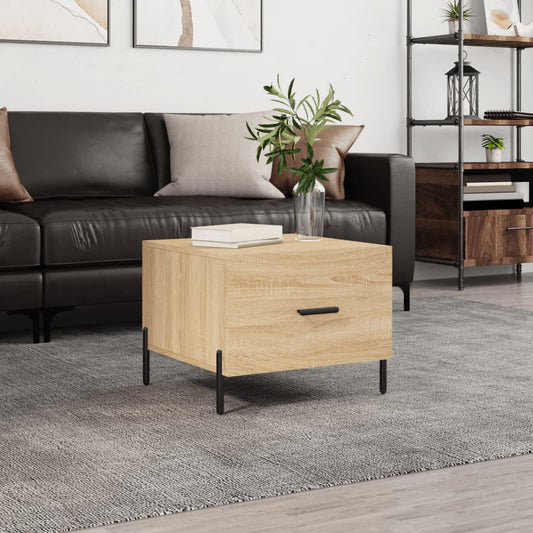 Couchtisch Sonoma-Eiche 50x50x40 cm Holzwerkstoff - Pazzar.ch