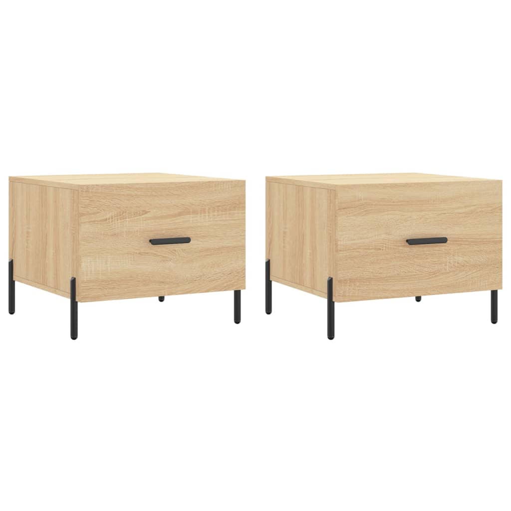 Couchtische 2 Stk. Sonoma-Eiche 50x50x40 cm Holzwerkstoff - Pazzar.ch