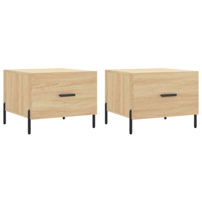 Couchtische 2 Stk. Sonoma-Eiche 50x50x40 cm Holzwerkstoff - Pazzar.ch