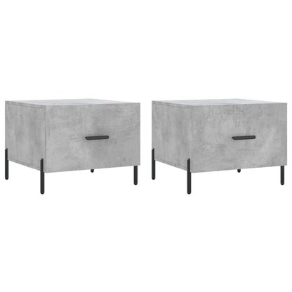 Couchtische 2 Stk. Betongrau 50x50x40 cm Holzwerkstoff - Pazzar.ch
