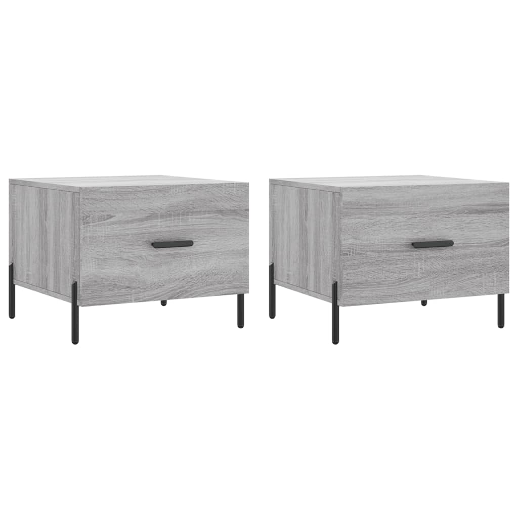 Couchtische 2 Stk. Grau Sonoma 50x50x40 cm Holzwerkstoff - Pazzar.ch