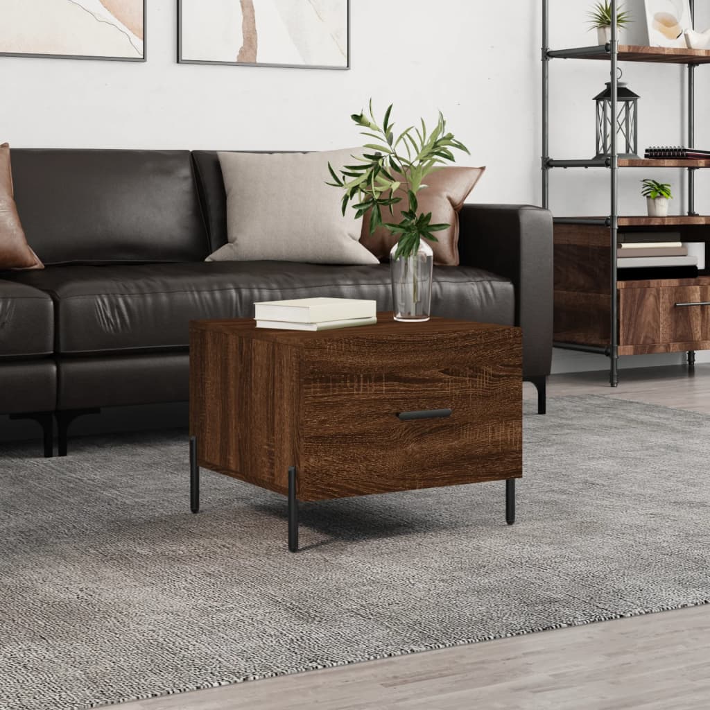 Couchtisch Braun Eichen-Optik 50x50x40 cm Holzwerkstoff - Pazzar.ch
