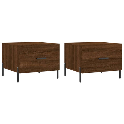 Couchtische 2 Stk. Braun Eichen-Optik 50x50x40 cm Holzwerkstoff - Pazzar.ch
