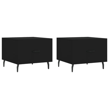 Couchtische 2 Stk. Schwarz 50x50x40 cm Holzwerkstoff - Pazzar.ch