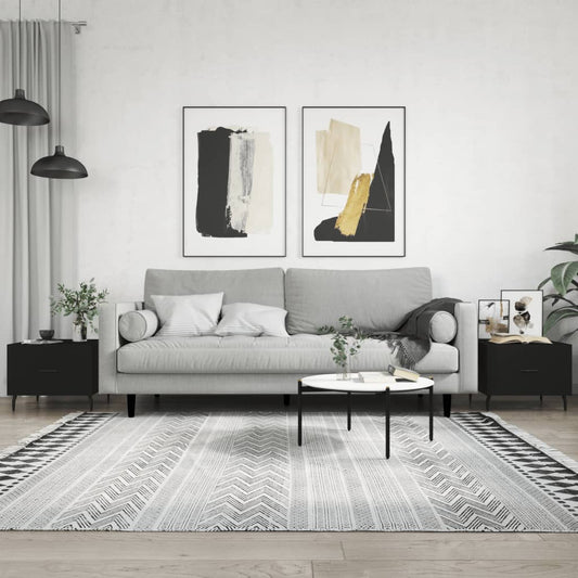 Couchtische 2 Stk. Schwarz 50x50x40 cm Holzwerkstoff - Pazzar.ch