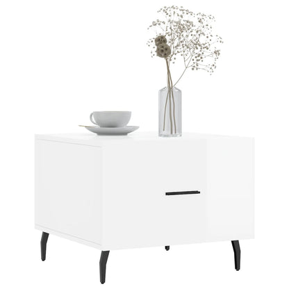 Couchtische 2 Stk. Hochglanz-Weiß 50x50x40 cm Holzwerkstoff - Pazzar.ch