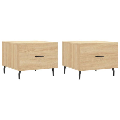 Couchtische 2 Stk. Sonoma-Eiche 50x50x40 cm Holzwerkstoff - Pazzar.ch