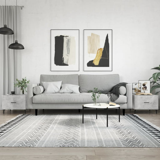 Couchtische 2 Stk. Betongrau 50x50x40 cm Holzwerkstoff - Pazzar.ch