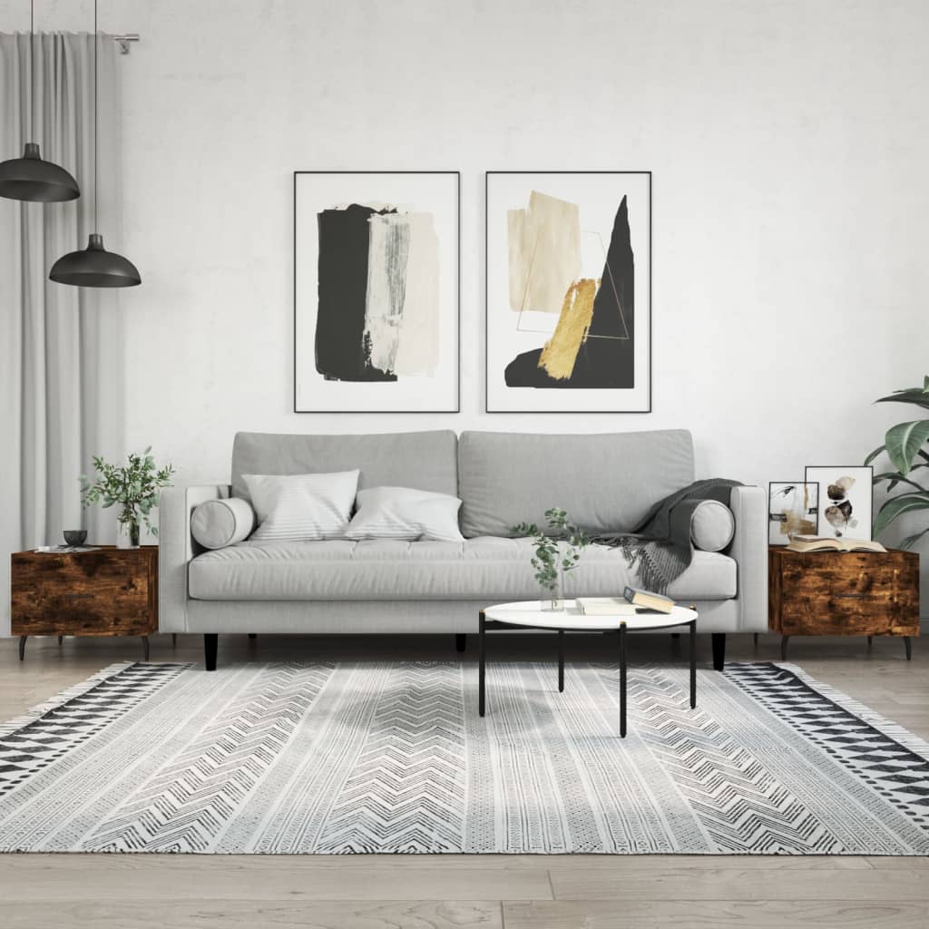 Couchtische 2 Stk. Räuchereiche 50x50x40 cm Holzwerkstoff - Pazzar.ch